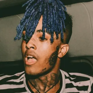 🖤 XXXTentacion rapper, muziek, portret, XXXTentacion, zanger telegram sticker