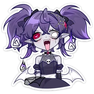 ⭐ 애니메이션, 만화, 카와이, 스티커, 뱀파이어, 만화, 귀여운 telegram sticker