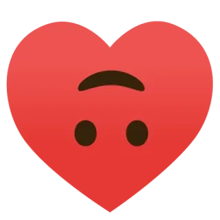 🌟 heart, upside down, emoji, red, face telegram sticker
