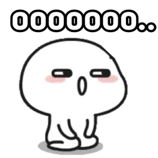 ✨ OOOOOOOO.. mono, personaje, pegatina, expresión, gracioso whatsapp sticker