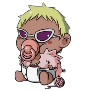 😚 anime, manga, baby, cartoon, illustration telegram sticker