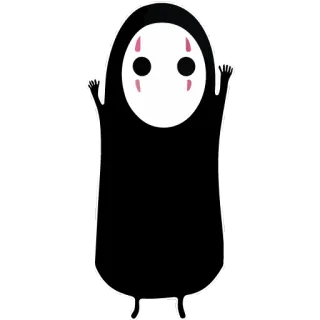 👹 No-Face Spirited Away a viagem de chihiro, sem rosto, ghibli, anime, adesivo a viagem de chihiro, personagem, desenho animado telegram sticker
