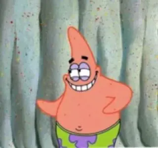 😈 Patrick Star Spongebob Squarepants патрик стар, спанч боб, мультфильм, смешной, мем telegram sticker
