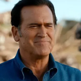 🙂 Ash Williams Evil Dead Эш, Зловещие мертвецы, Брюс Кэмпбелл, Ужасы, Фильм, Персонаж telegram sticker