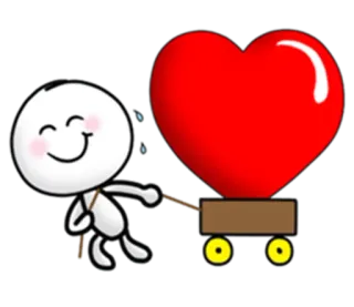 😊 amore, cuore, cartone animato, carino, gioia, felice telegram sticker