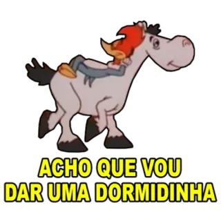 😴 Woody Woodpecker ACHO QUE VOU DAR UMA DORMIDINHA Desenho animado, Pica-Pau, Cavalo, Sono, Pássaro telegram sticker