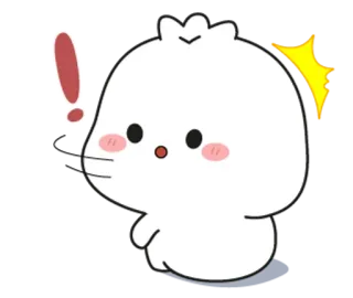 💭 cute, kawaii, sticker, cartoon, animal telegram sticker