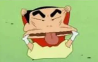🥴 Shin-chan Nohara Crayon Shin-chan อนิเมะ, การ์ตูน, ตลก, ตัวละคร, ลิ้น, โง่ telegram sticker