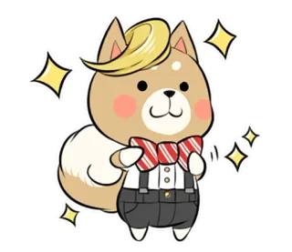 👔 собака, милый, животное, мультфильм, каваи, стикер, иллюстрация telegram sticker