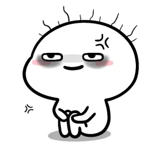 😪 angry, cartoon, character, cute, mood, expression telegram sticker