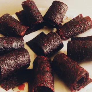 😍 fruit leather, fruit snack, dessert, healthy snack, rolled fruit, food whatsapp sticker