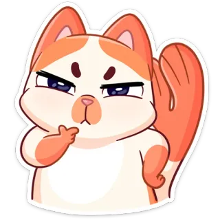 🤔 Katze, denkend, Frage, niedlich, Aufkleber, unsicher, verwirrt telegram sticker