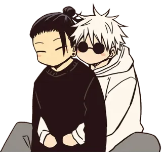 ❤️ Gojo Satoru Jujutsu Kaisen anime, chibi, süß, fanart, gojo satoru, jujutsu kaisen telegram sticker