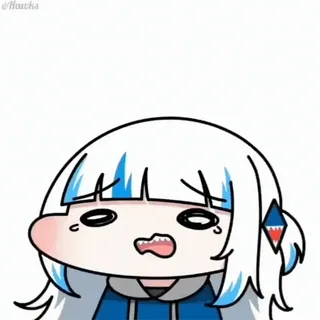 🥺 Gawr Gura anime, vtuber, shark, cute, gawr gura whatsapp sticker