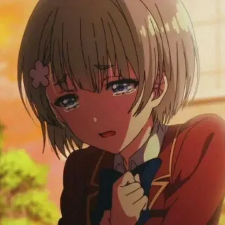 🌟 Anime, Pleurs, Triste, Fille, Personnage telegram sticker