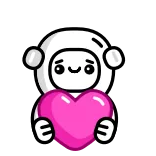 ❤️ imut, hati, cinta, kartun, karakter, stiker whatsapp sticker