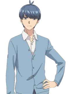 😕 Uesugi Fuutarou The Quintessential Quintuplets anime, character, portrait, male telegram sticker