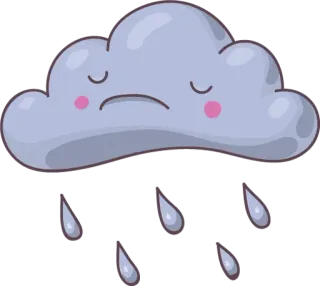 🌧️ nuvem, chuva, triste, tempo, tempestade, precipitação telegram sticker