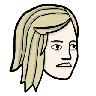 🙂 sticker, illustration, porträt, frau, cartoon, gesicht telegram sticker