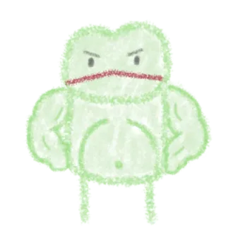 🥊 rã, desenho animado, forte, musculoso, verde, bombado telegram sticker