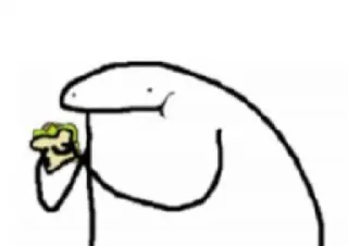 ❕ Meme, Florkofcows, Dibujo animado, Sándwich, Comiendo whatsapp sticker