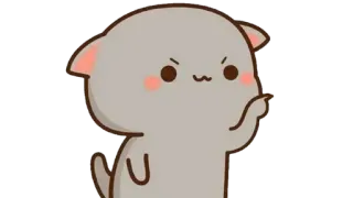 🍩 cat, animal, cute, cartoon, angry, gesture, middle finger telegram sticker
