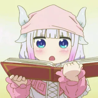 😮 Kanna Kamui Miss Kobayashi's Dragon Maid アニメ, カンナ, ドラゴン, メイド, かわいい, マンガ telegram sticker