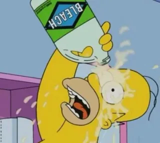 🙈 Homer Simpson The Simpsons BLEACH 심슨 가족, 호머 심슨, 블리치, 음주, 만화, 시트콤 telegram sticker