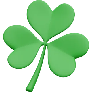 🌱 shamrock, trifoglio, San Patrizio, fortuna, verde, irlandese whatsapp sticker
