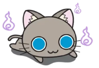 😰 gato, fofo, desenho animado, animal, animal de estimação, anime whatsapp sticker