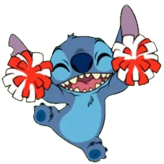 💃 Stitch Cartoon, Niedlich, Fröhlich, Stitch, Disney, Pompons telegram sticker