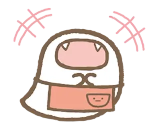 🤣 น่ารัก, คาวาอิ, การ์ตูน, ผี, สติกเกอร์, ตัวละคร telegram sticker