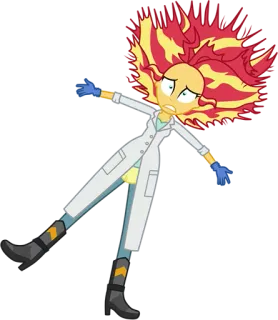 😬 Sunset Shimmer My Little Pony: Equestria Girls Sunset Shimmer, Equestria Girls, 白衣, 科学, アニメ, キャラクター whatsapp sticker