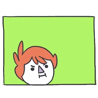 ☹ 만화, 화난, 머리, 얼굴, 표정 telegram sticker