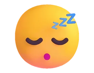 😫 emoji, sonolento, dormindo, zzz, rosto, amarelo telegram sticker