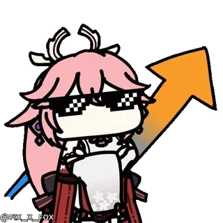 😎 Yae Miko Genshin Impact whatsapp sticker