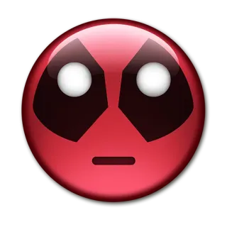 🙄 Deadpool superhero, comic, marvel, masked, emoji telegram sticker
