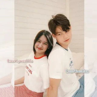 ❤ LUCKY GIRL amistad, pareja, lindo, retrato, sonriendo, interior telegram sticker