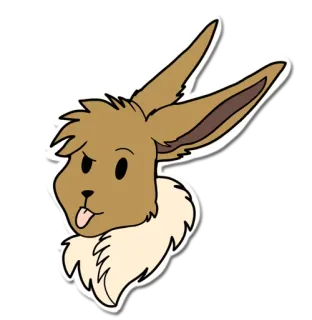 😝 Eevee Pokemon Eevee, Pokémon, Adesivo, Desenho animado, Animal telegram sticker