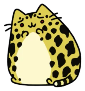 😒 고양이, 표범, 동물, 만화, 스티커, 귀여운, 일러스트, 고양이과 whatsapp sticker