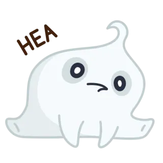 😑 HER 幽灵, 卡通, 可爱, 万圣节, 贴纸 telegram sticker