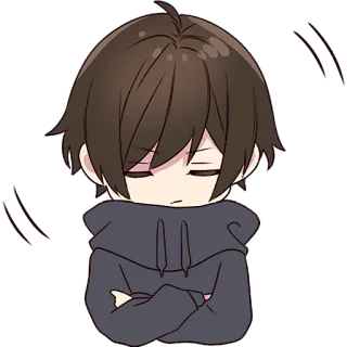 😏 Anime, Chico, Dibujo animado, Lindo, Chibi, Sticker, Manga telegram sticker