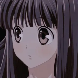 🥺 Tohru Honda Fruits Basket Anime, Kartun, Gadis, Imut, Fruits Basket, Tohru Honda telegram sticker
