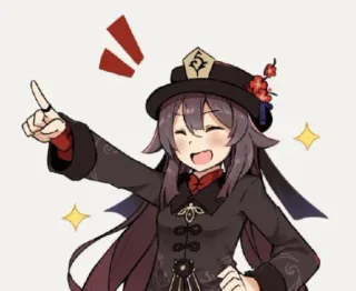 😂 Hu Tao Genshin Impact Anime, Genshin Impact, Hu Tao, Video game, Kawaii, Desenho animado telegram sticker