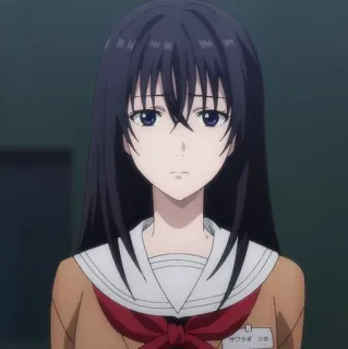 🙂 サワラギ シキ Anime, Meisje, Japans, Schooluniform, Portret whatsapp sticker