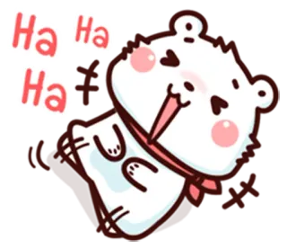 😂 Ha Ha Ha schattig, beer, cartoon, grappig, lachen, haha telegram sticker