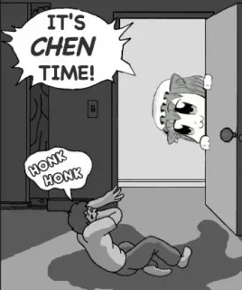 👻 IT'S CHEN TIME! HONK HONK Dibujo animado, Meme, Divertido, Humor, Gato, Cómic, Anime whatsapp sticker
