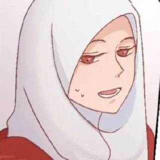 ℹ️ wanita, hijab, islam, muslim, kerudung, kartun, ilustrasi telegram sticker