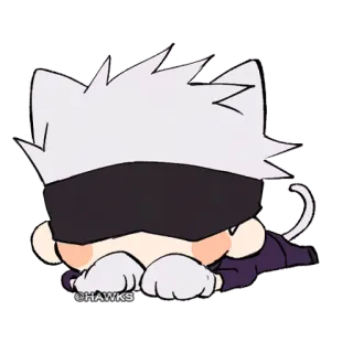 😴 Katze, Anime, Süß, Chibi, Cartoon telegram sticker