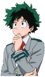 🤔 Izuku Midoriya My Hero Academia 动漫, 漫画, 英雄, 学校, 制服 telegram sticker